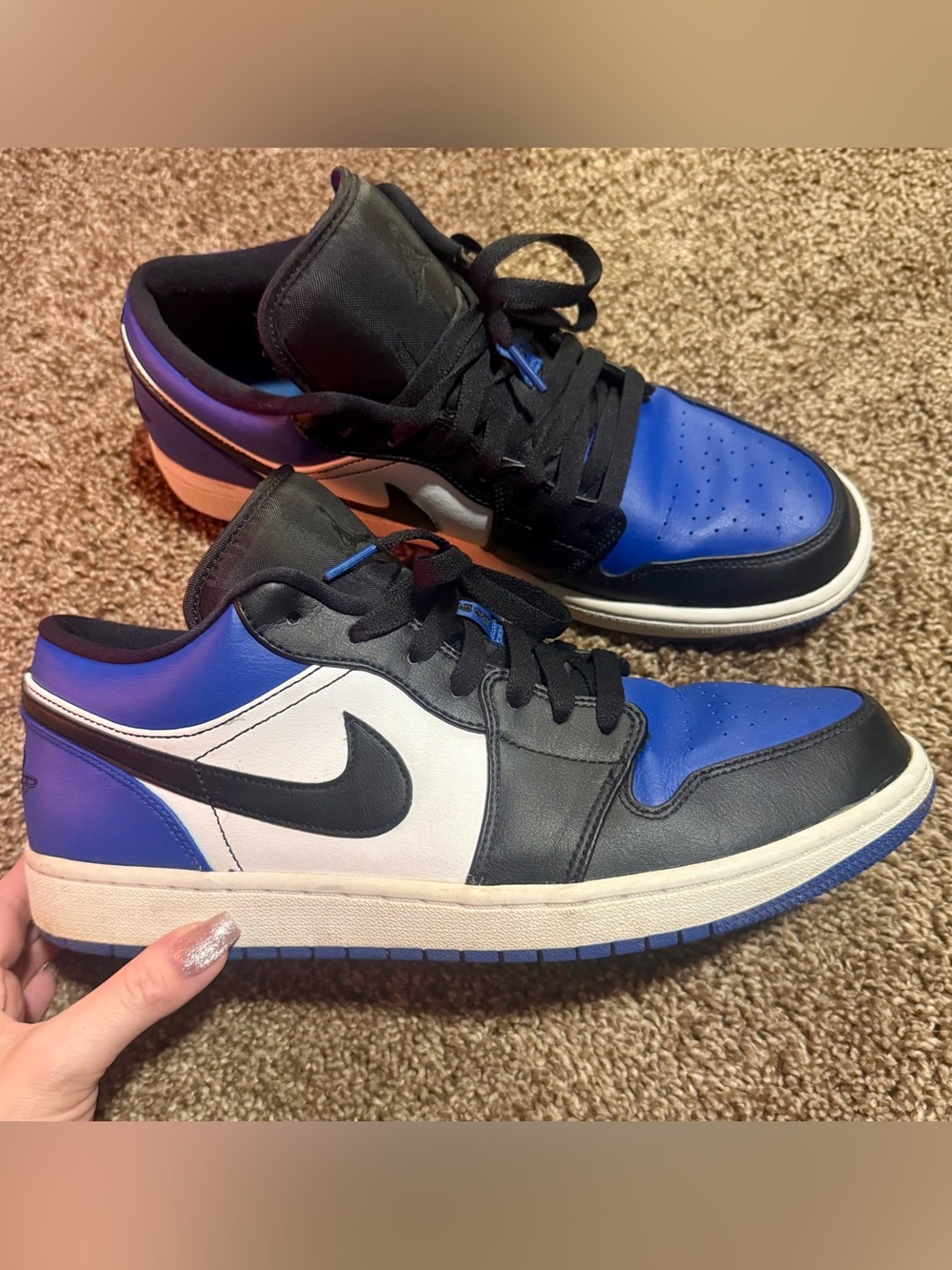 Nike Jordan Men’s Low Top Sneakers in Black/Blue/White